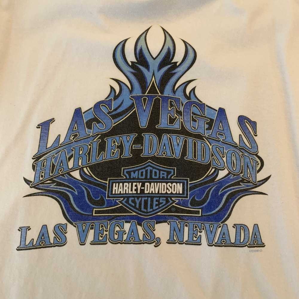Harley-Davidson Shirt Mens 2XL White Long Sleeve Las Vegas Nevada Motorcycle